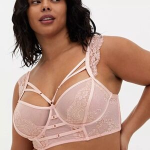 Elegant Pink Lace Bralette